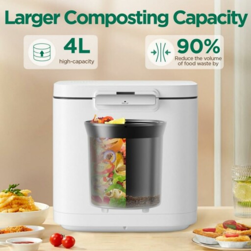 4L Electric Composter for Kitchen showcasing its modern design and functionality.