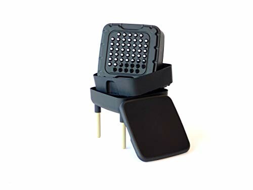 Black air fryer accessory with detachable parts