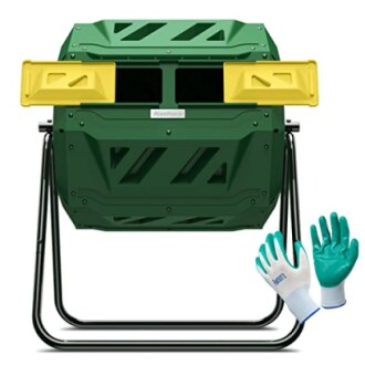 Compost Tumbler Bin Composter Dual Chamber 43 Gallon