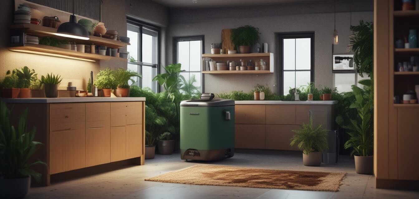 Indoor Composter in Kitchen