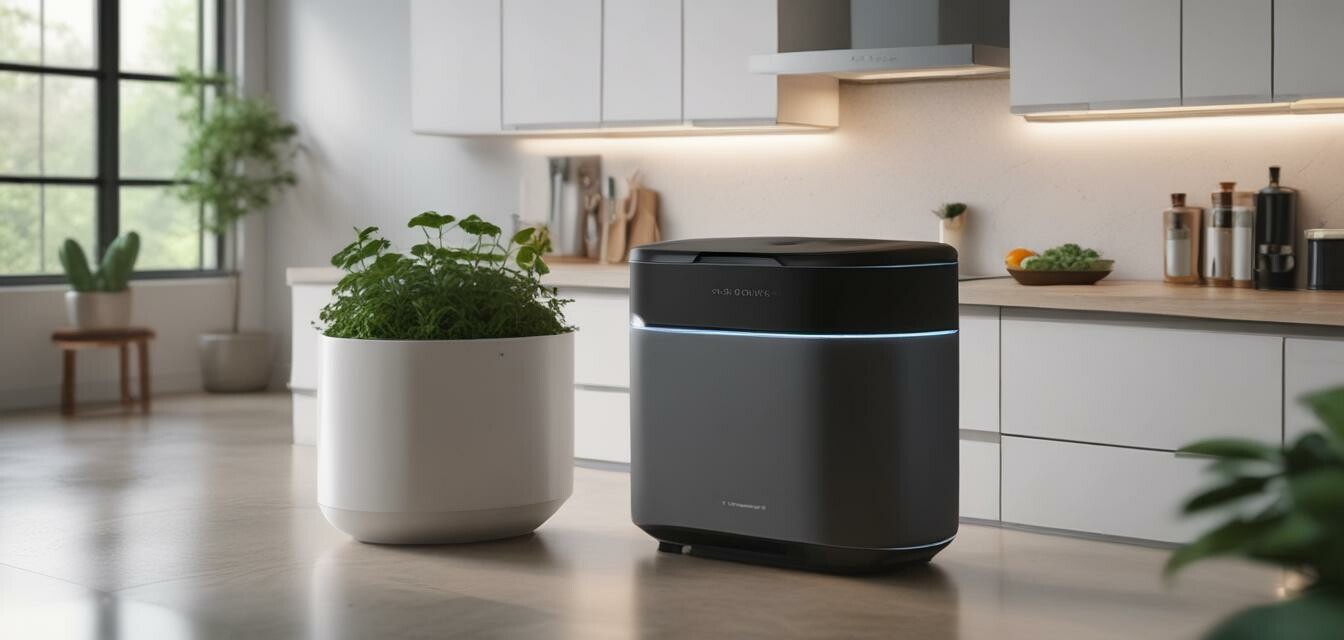 Smart Home Composter in Kitchen