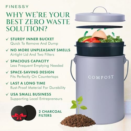 FINESSY Indoor Compost Bin